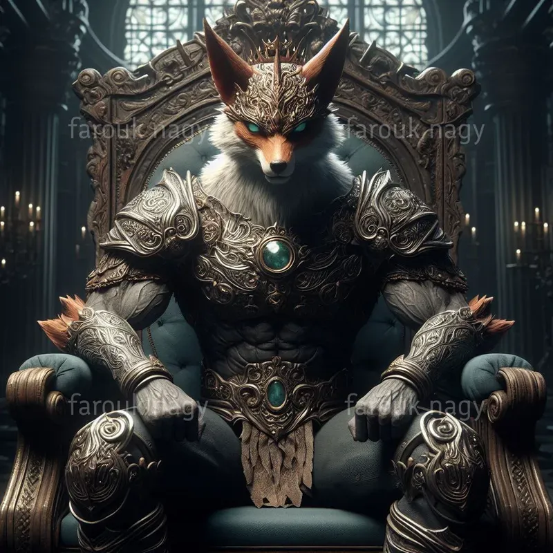 Royal Animals Sit On Stately Thrones