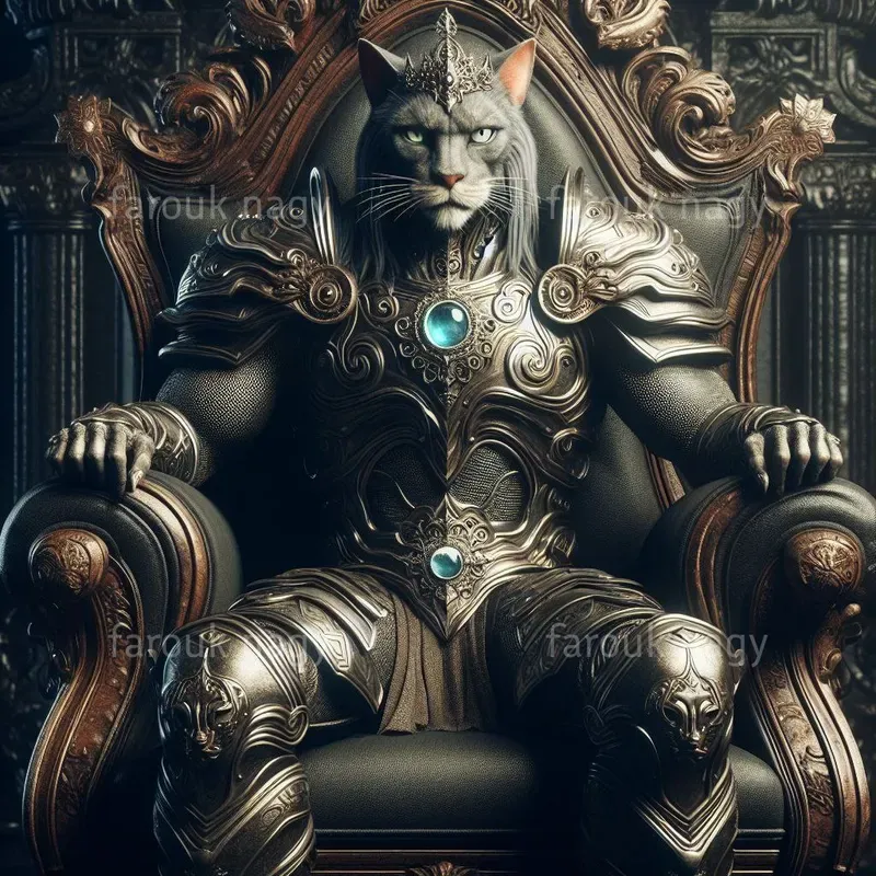 Royal Animals Sit On Stately Thrones