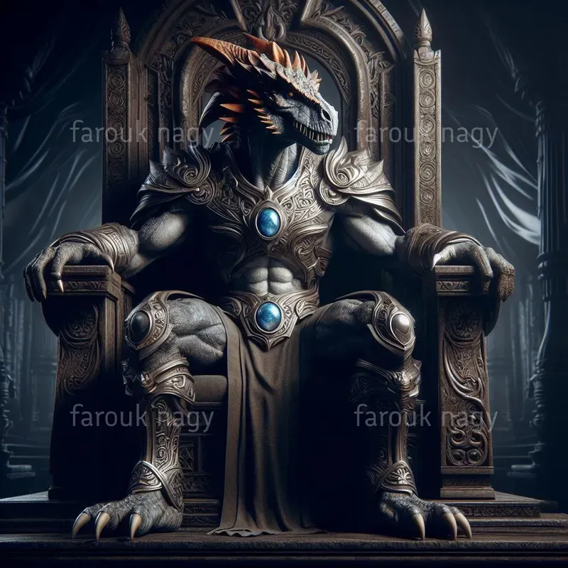 Royal Animals Sit On Stately Thrones