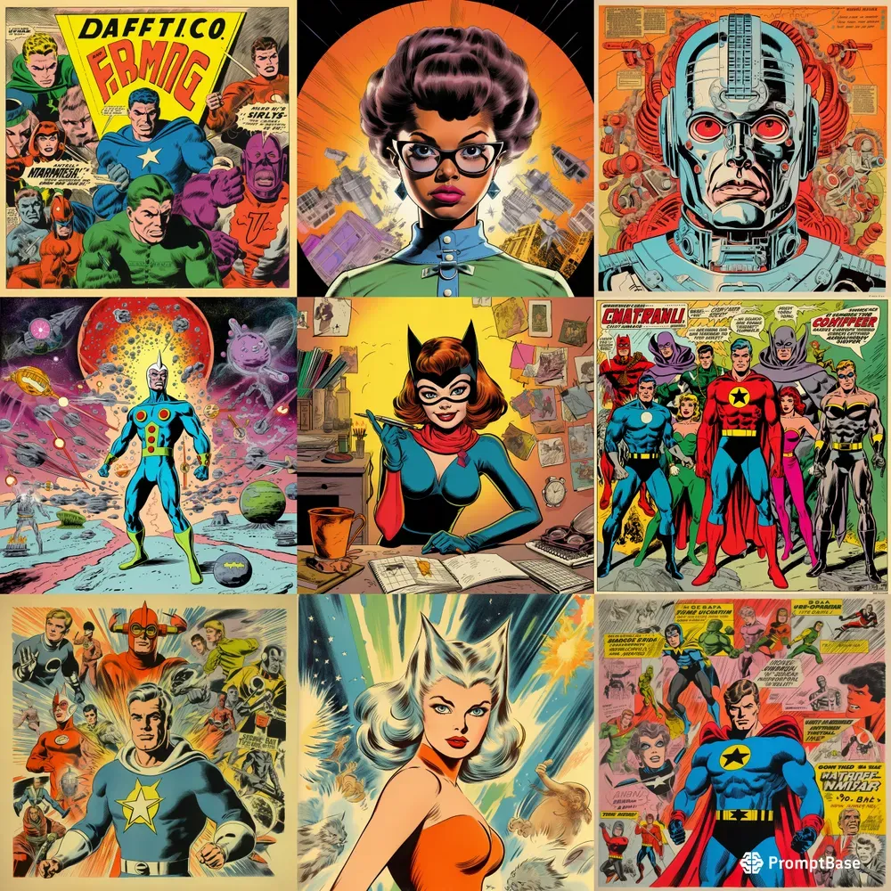 Retro Comic Book Covers