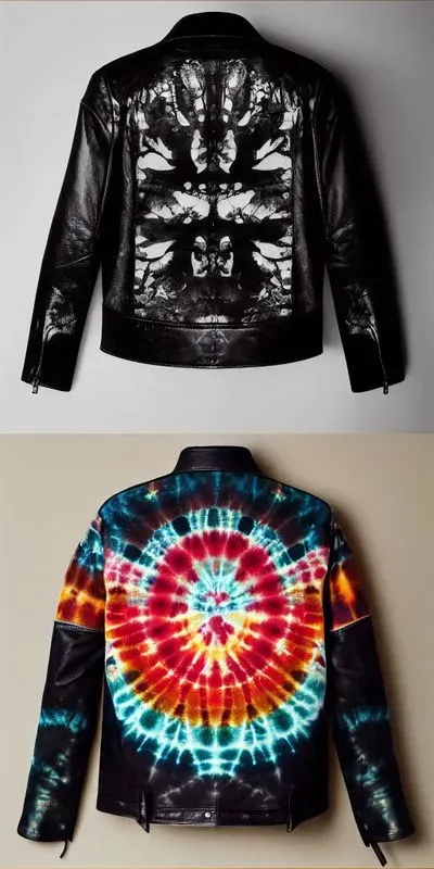 Leather Jacket Embroidered Design Product Photo