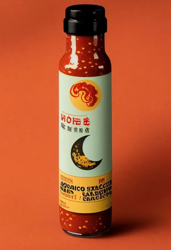 Hot Sauce Label Design Product Photo