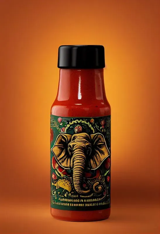 Hot Sauce Label Design Product Photo