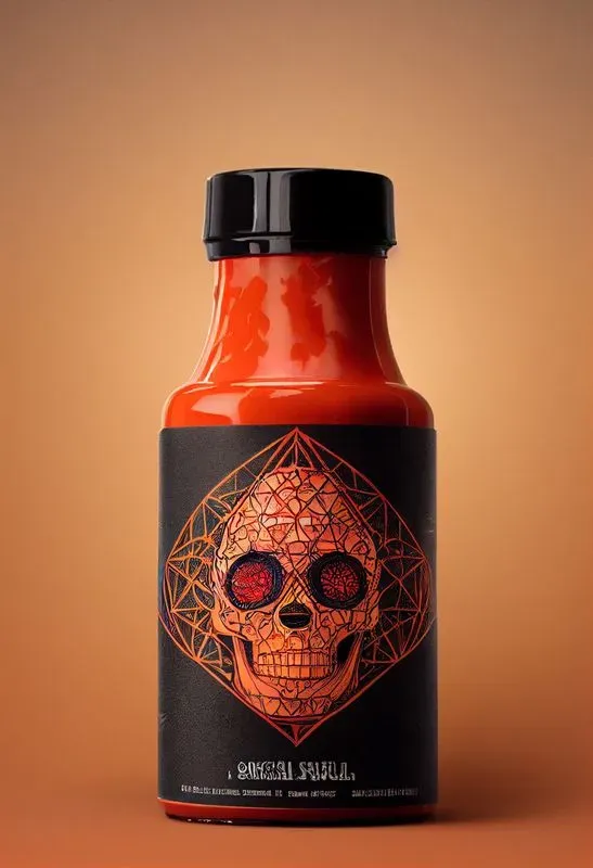 Hot Sauce Label Design Product Photo