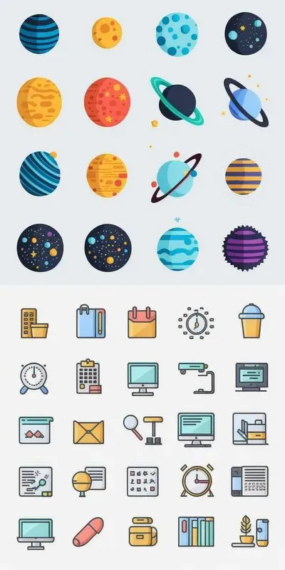 Illustrated Icon Packs