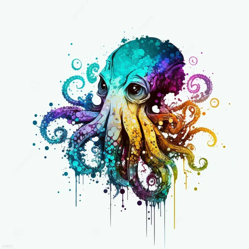 Color-field Style Animal Head Illustrations