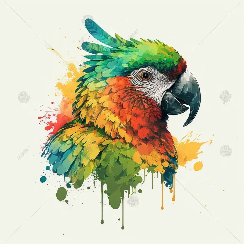 Color-field Style Animal Head Illustrations