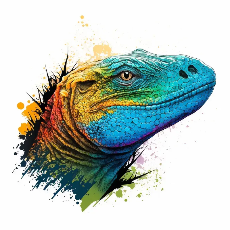 Color-field Style Animal Head Illustrations