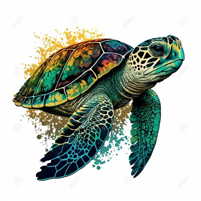 Color-field Style Animal Head Illustrations