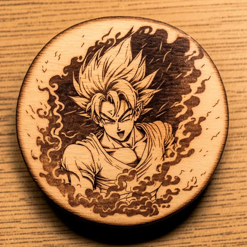 Elaborate Wood Burned Coaster Designs
