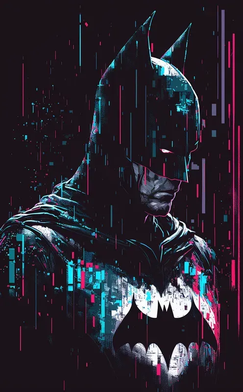 Glitch Art Style Character Illustrations
