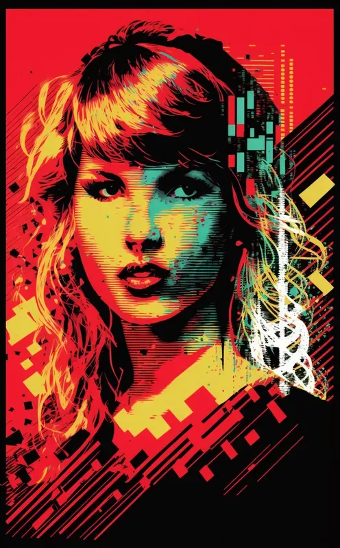 Glitch Art Style Character Illustrations