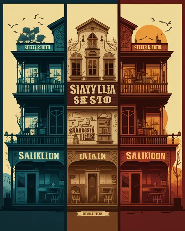 Triple Split Screen Design Illustrations