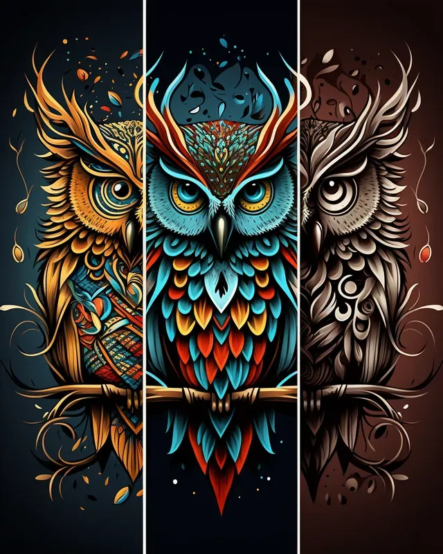 Triple Split Screen Design Illustrations