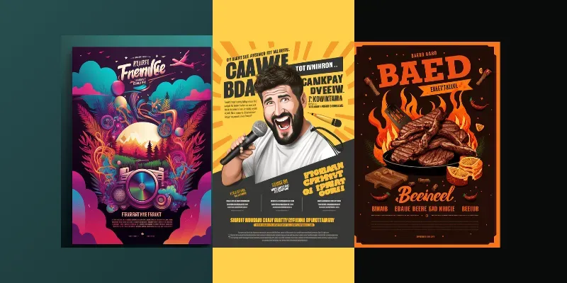 Illustrated Event Flyer Templates generated by undefined