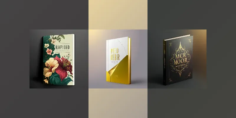 Hardback Book Cover Mockup File Images generated by undefined