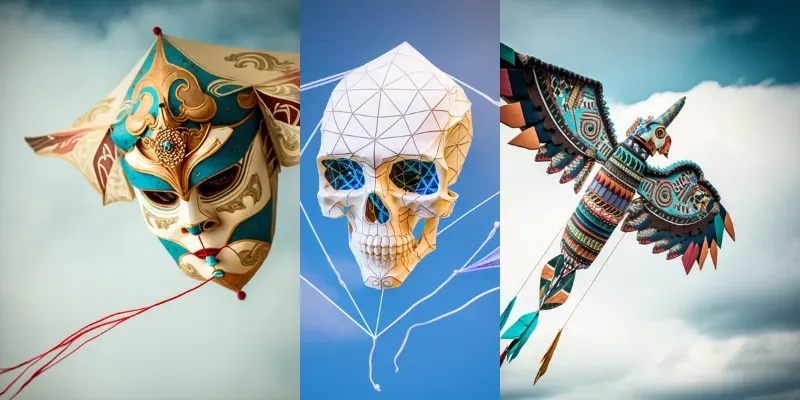 Beautiful Flying Kite Designs generated by undefined