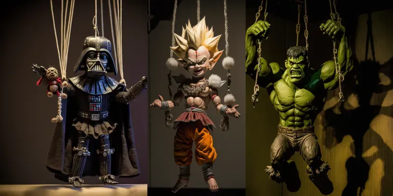 Hand Crafted Marionette Puppet Designs generated by undefined