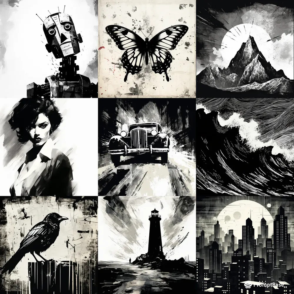 Noir Art Illustrations