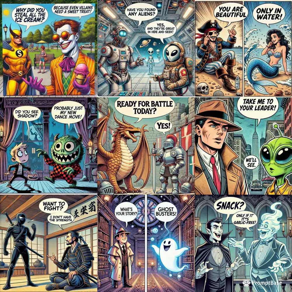 Comic Speech Bubbles Two Character