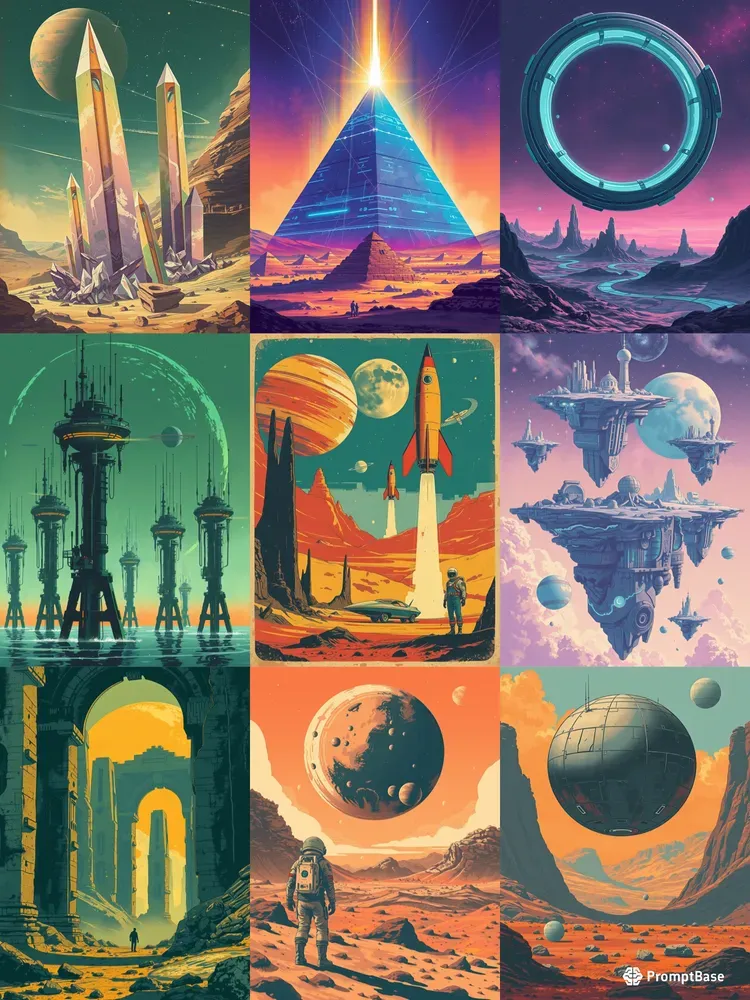 Vintage Scifi Book Cover Art