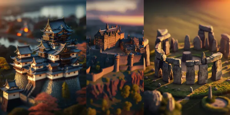 Famous Castles And Fort Miniatures generated by undefined