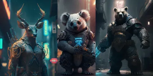 Anthropomorphic Animals generated by midjourney