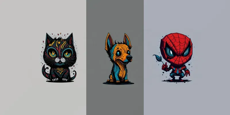 Whimsical Horror Cute Cartoon Characters generated by undefined