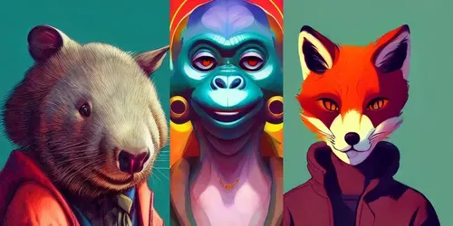 Flat Pastel Animals generated by promptbase