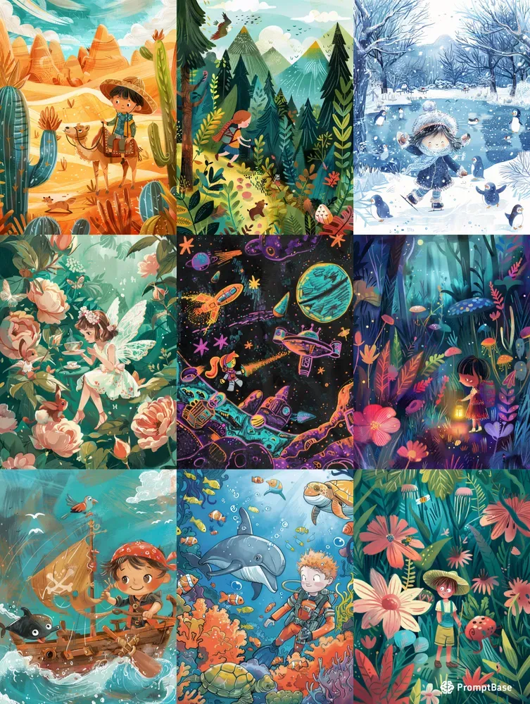 Adventurous Childrens Book Illustrations