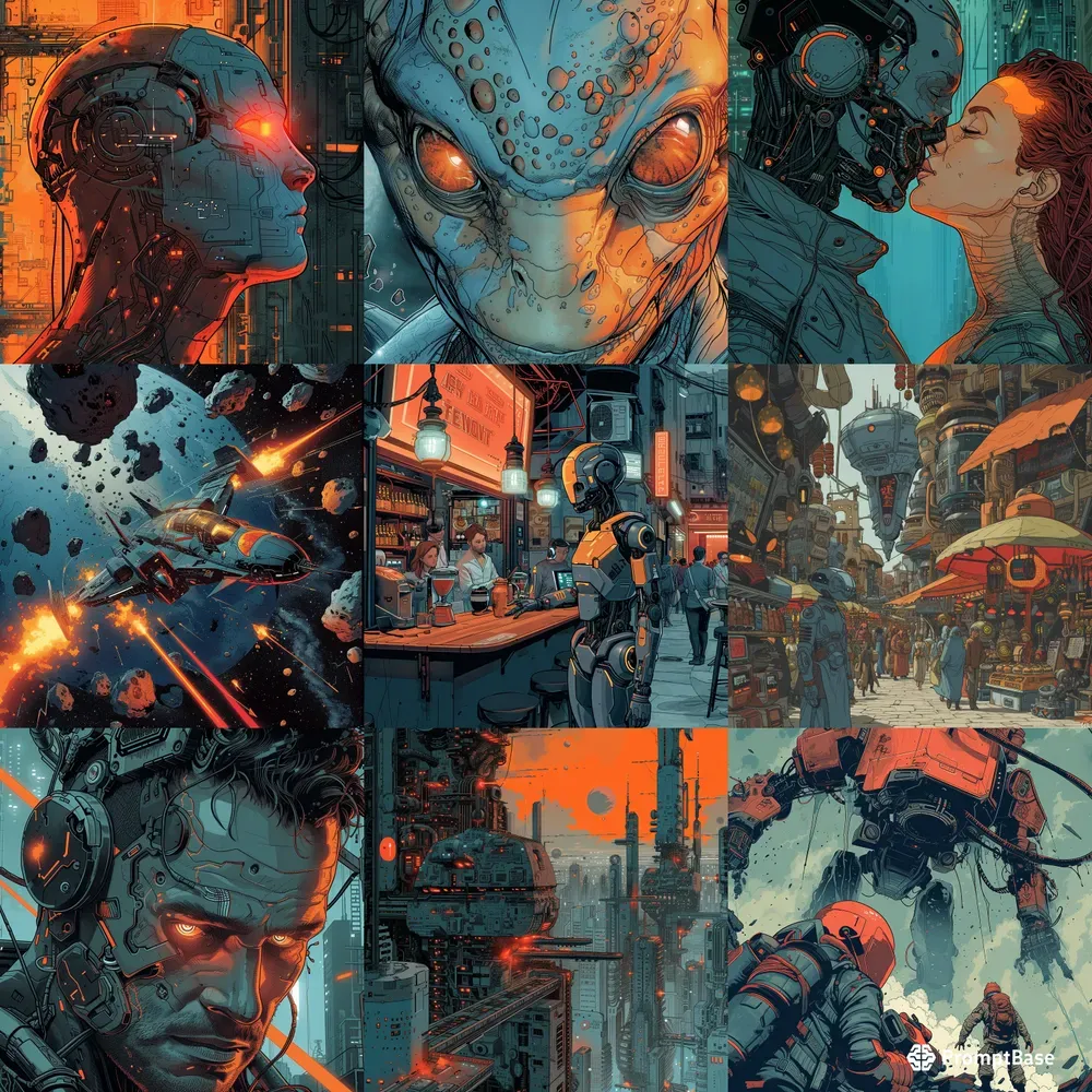 Scifi Comic Illustrations