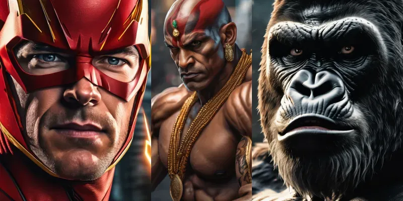 Angry Superheroes Portraits