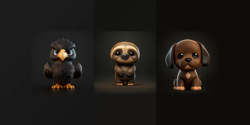 3D Cartoon Animals generated by undefined