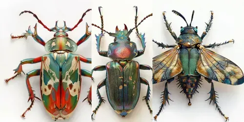 Stunning Macro Shots Of Beetles generated by midjourney