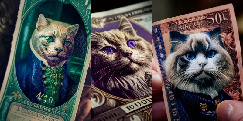 Feline Banknotes generated by undefined
