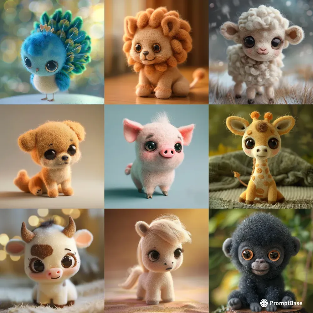 Cute Felted Animals
