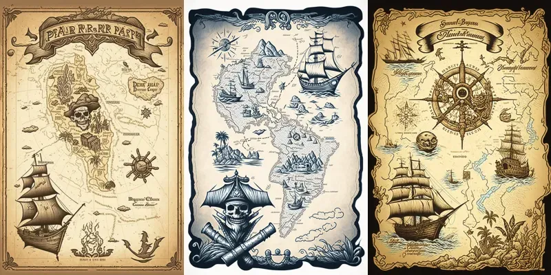 Pirate Treasure Maps generated by undefined