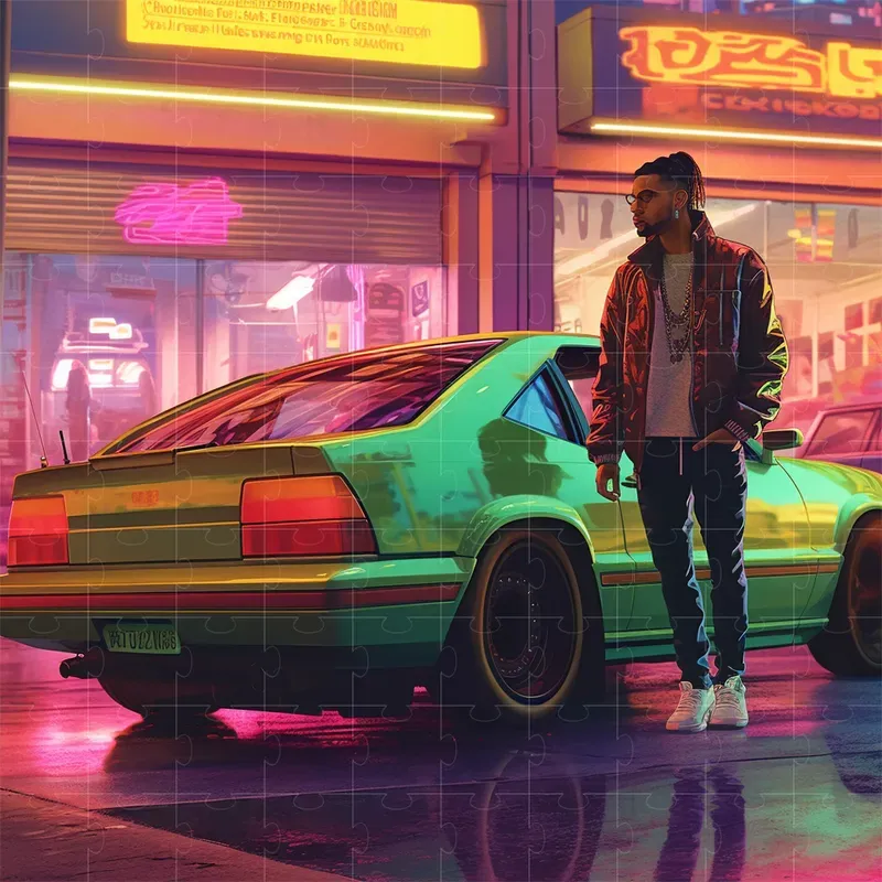 Neon Night Album Covers