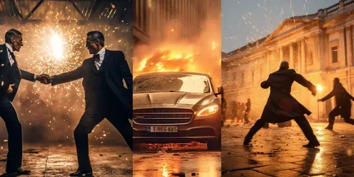 Film Still Action Movie Scenes generated by midjourney