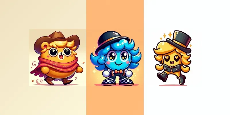 Bubbly Cartoon Characters generated by undefined