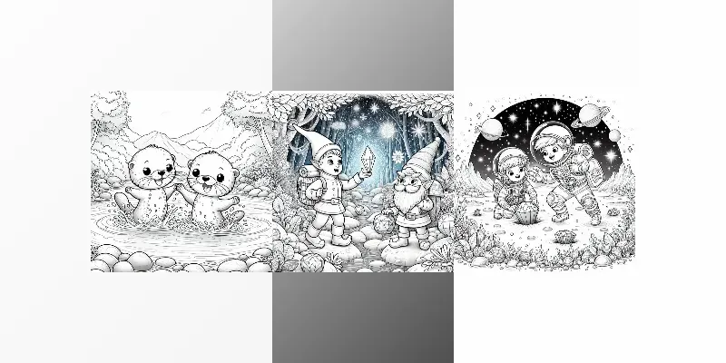 Fantasy Adventure Coloring Pages generated by undefined