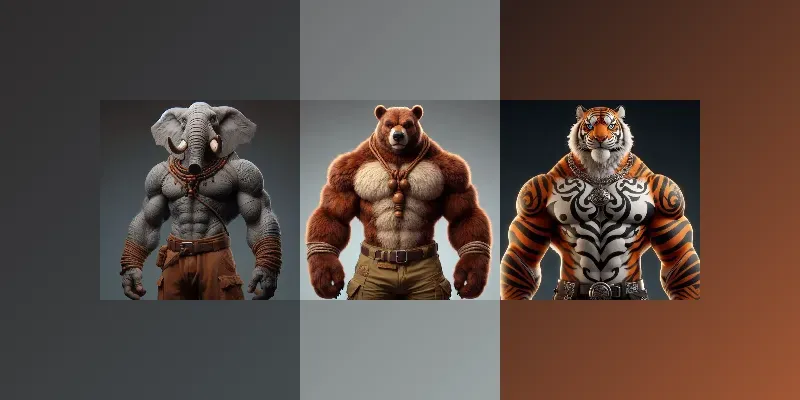 Anthropomorphic Animal Game Characters generated by undefined