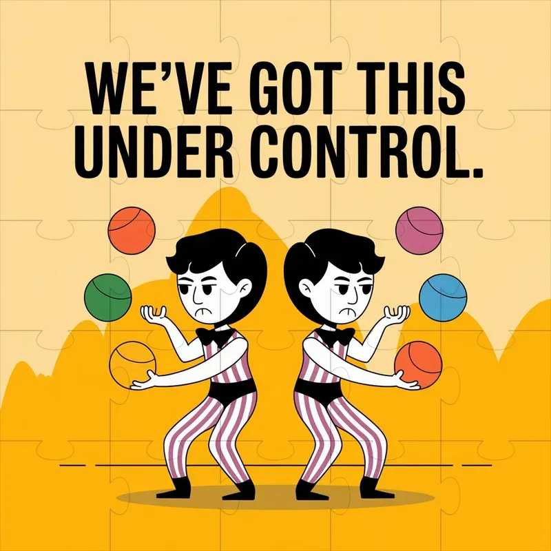 Twin Mischief Illustrations With Text