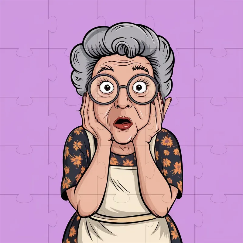 Comical Exaggerated Surprised Characters