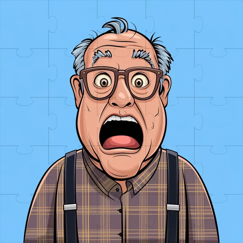 Comical Exaggerated Surprised Characters