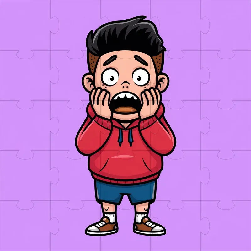 Comical Exaggerated Surprised Characters