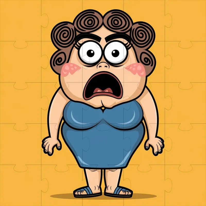 Comical Exaggerated Surprised Characters