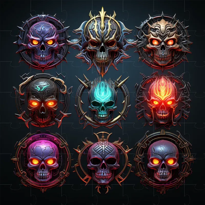 Neon Game Asset Icons