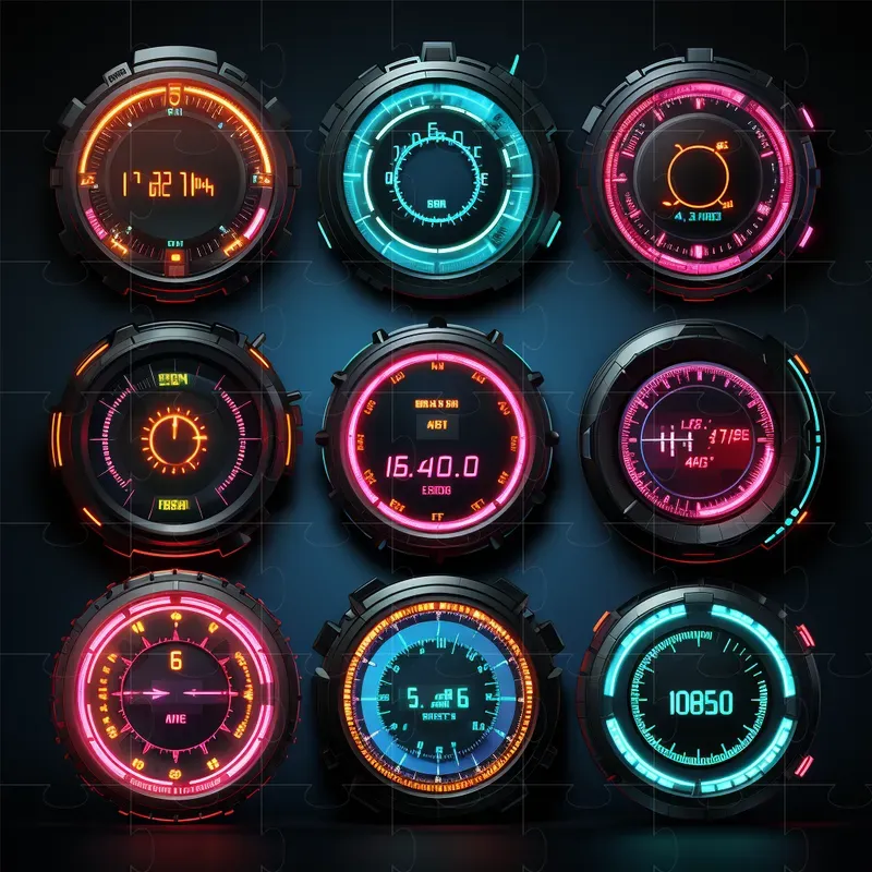 Neon Game Asset Icons