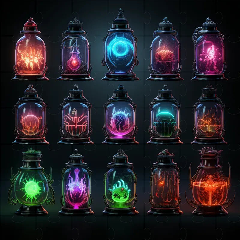 Neon Game Asset Icons